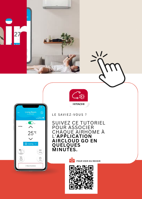 Aircloud GO connexion avec Airhome Hitachi