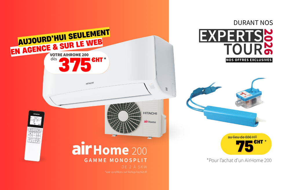 Jusqu'à -5% sur votre AirHome 200 + votre POMPASB à 75€ HT